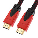 cable hdmi libre 15 m  10m 30ft noir et rouge 1080p HDMI v1.4 HDMI vers HDMI cable HDMI haute vitesse w  tores de ferrite