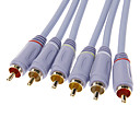 3xRCA Homme Composite male cable audio 1M