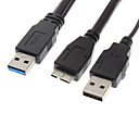 2 USB 3.0 male pour cable micro USB 3.0 05 m