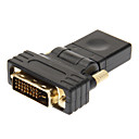 DVI 24 1 vers HDMI v1.3 male ladapteur femelle noir plaque or 360 degres Revolve