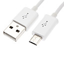 USB 2.0 male Micro USB 2.0 Male blanche pour Nokia Blackberry HTC 3M