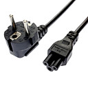 3-Prong 4Feet AC Power Supply Cable Cord pour ordinateur portable EU Plug