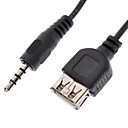 Audio 3.5mm male vers USB femelle cable 01 M