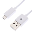 micro USB vers USB male male cable blanc 1m