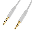 3.5mm male male cable audio blanc 1.2M