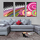 Reproduction transferee sur toile art abstrait Passion Set de 3