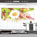 75x45cm chrysantheme sauvage modele resistant l huile impermeable l eau sticker mural de cuisine