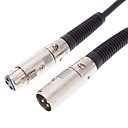 XLR Male to Female Microphone Cable plaque or noir pour KTV 1.5M