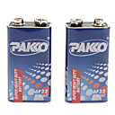 Pakko 250mAh 9V 6F22 - Bleu  Blanc  Rouge 2 PCS