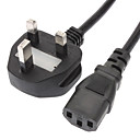 IEC C5 UK Power Lead Computer Cable Black 2.5M