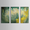 Peint la main Peinture l huile abstraite avec cadre etire Ensemble de 3 1308-AB0710