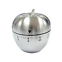 Mecanique en acier inoxydable en forme de pomme minuterie de cuisine