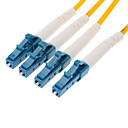 Cable de fibre optique M  M LC  LC DSM Multi Mode Cable Duplex 9125 Type de 2.0mm Jaune 5M