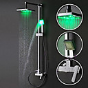 Robinet de Douche Campouleur changeante avec Conduit 8 pouces Pomme de Douche  Douche Main