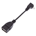 USB 2.0 femelle vers Micro USB 2.0 OTG Homme 90 degres vers le haut 01 M