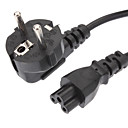 Cable dalimentation standard de lUE Power Extension Cable Black 1.2M