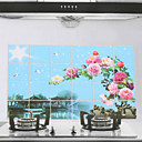 90x60cm Paysage modele resistant l huile impermeable l eau sticker mural de cuisine