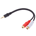 3.5mm male 2 RCA Femelle Cable audio-video pour les DVD Home Cinema 02 M