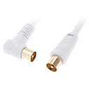 3m 10ft tv coaxial male blanc de cable male pour CCTV