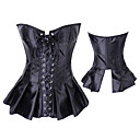 Rock gothique simili-cuir plisse Garniture Punk Lolita Corset Set