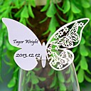 Delicat Butterly carte decoupee au laser Pour Galss de vin  Set of 12 