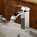 contemporaine robinet cascade salle de bains - fini chrome