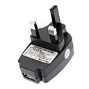 Universal UK mur dUSB Power Adapter Noir