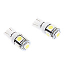 oule pour voiture DC 12V 2-Pack T10 1W 5-SMD 70LM 6000-6500K lumiere blanche LED