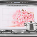 75x45cm rose resistant l huile impermeable l eau sticker mural de cuisine