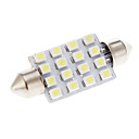 16 LED SMD voiture White Light Systeme declairage de le doule 41mm 2Pcs