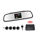 Car Retroviseur avec systeme de 4 sondes de stationnement de radar sans fil affichage VFD et buzzer