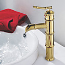 Bamboo Design Golden mitigeur comptoir lavabo robinet