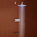 Modern Style Chrome cascade LED Wall Mount robinet de douche avec 8 Pomme de douche carree