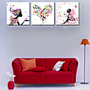 Reproduction transferee sur toile Art populaire Fee Set de 3