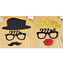 chapeau moustache sur un baton photographie Photo Booth accessoires  jeu de 6 pieces 