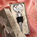 Coeur en cristal de conception bouchon de bouteille Chrome