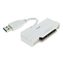 Super Speed USB 3.0 male SATA Adapter Cable pour 2.5 SATA-1  SATA-II HDD Blanc