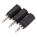 3 x 2.5mm male vers femelle de 3.5mm audio stereo Jack Adapter