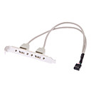 2.0 Femme mere Cable Adaptateur support du panneau arriere Dual USB 03 M