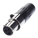 Mini XLR 3 noyaux soudage adaptateur femelle OD5.0mm plaque or pour KTV Microphone