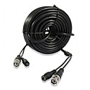 50ft 15m Power Video CCTV Fil de cable pour camera de securite de surveillance