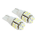 2pcs 20-SMD T10 12V lumiere blanche LED oules de rechange