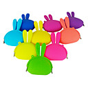 Couleur de sucrerie de modele de lapin de silicone porte-monnaie couleurs assorties