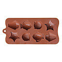 Silicone de forme de coquille mampoules de chocolat