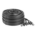 50ft 15m Audio Video Cable dalimentation de videosurveillance pour la securite camera de surveillance