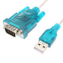 New Male RS232 vers USB 2.0 male Converter Cable 07 M