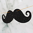 Hanging Brillant Papier banniere Moustache  jeu de 13  -  plus de couleurs 