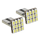 2pcs 12-SMD T15 12V LED oules de rechange