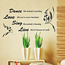 Aimez la danse chanter en direct mots Stickers muraux