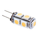 G4 2W 9x5050SMD 140-170LM 3000K Blanc Chaud ampoule LED  12V 